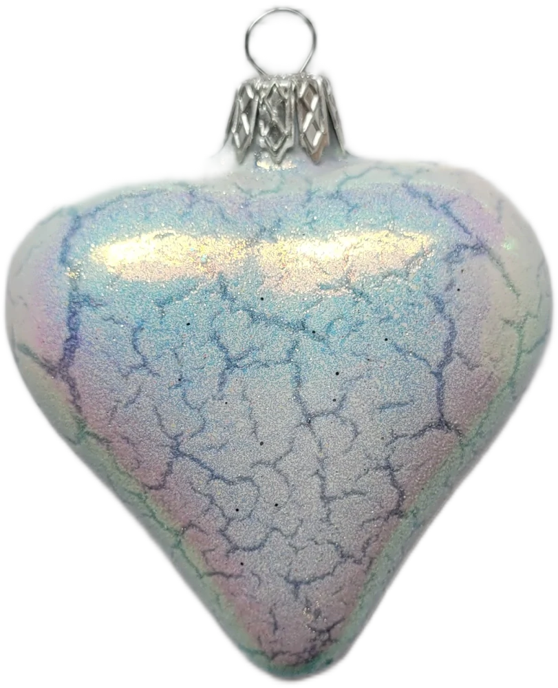 srdce 6cm / 5348 / duha bílá