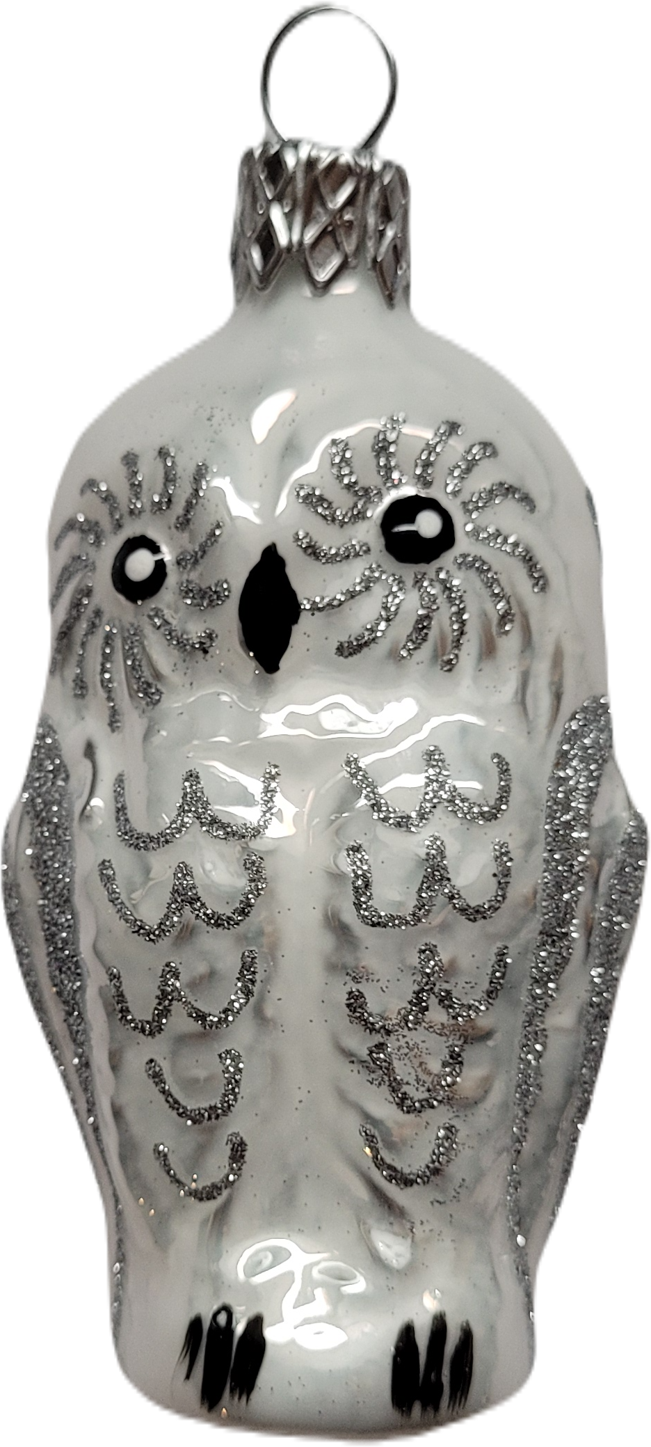 Vánoční figurka Sova 7cm / Bílá