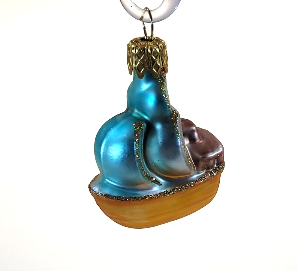 Vánoční figurka loď 3,5cm / zlatá