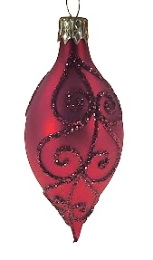 Oliva 8cm / 4392 / červená vánoční ozdoba