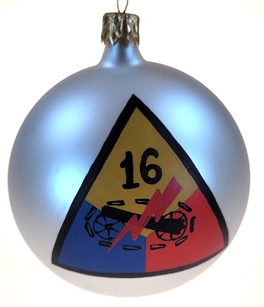 vánoční koule pr. 8cm / 16 obrněná divize US army