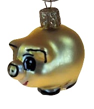 vánoční figurka prasátko 4cm