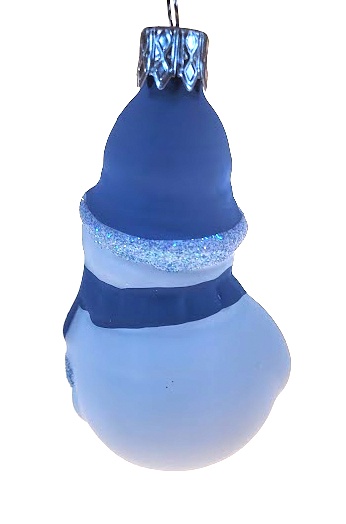 Sněhulák sedící 7cm modrý