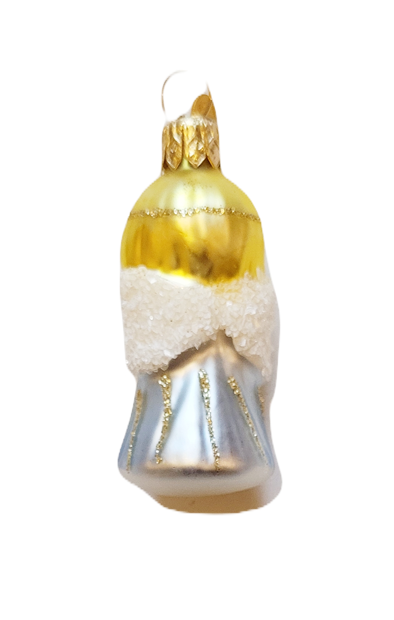 Anděl flétna 5cm sv. modrá vánoční figurka