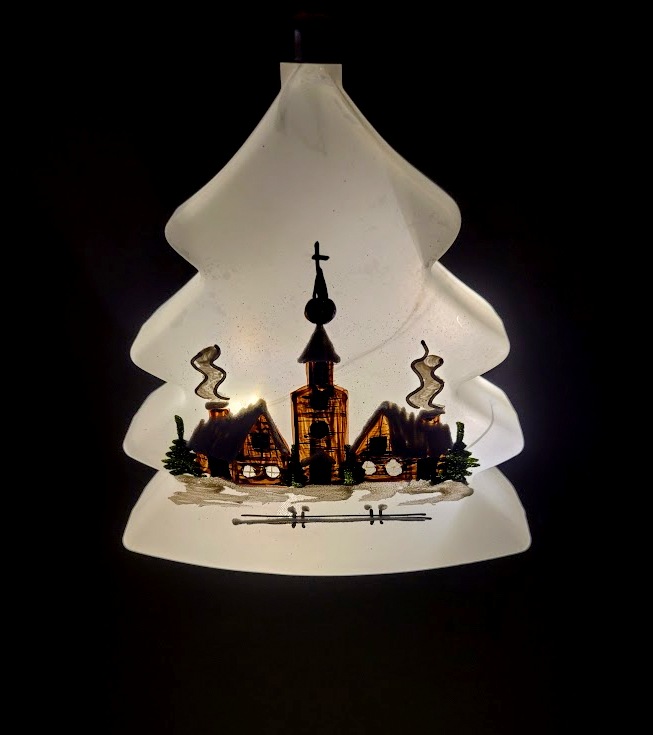 LED strom 16cm / bílá vánoční dekorace
