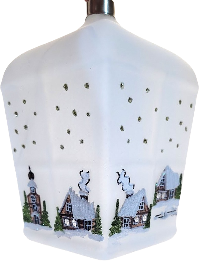 LED lucerna 17cm bílá