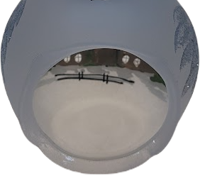 Sněhulák na svíčku 18cm / modrý