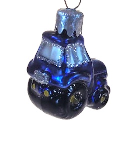 Vánoční figurka traktor 3cm / modrý