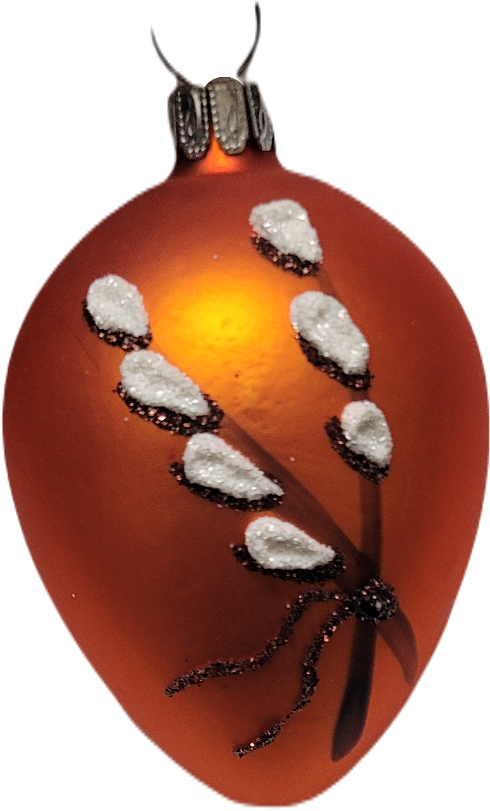 Velikonoční kraslice sklo / 16 / oranžová