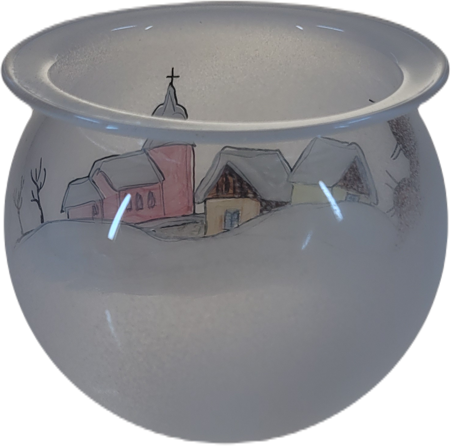 vánoční svícen kalich 10cm / staročeská zima