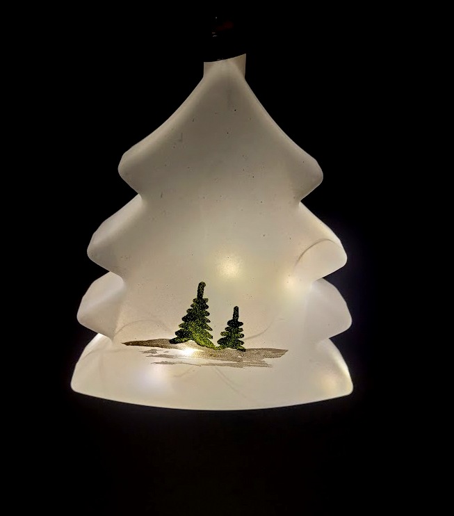 LED strom 16cm / bílá vánoční dekorace