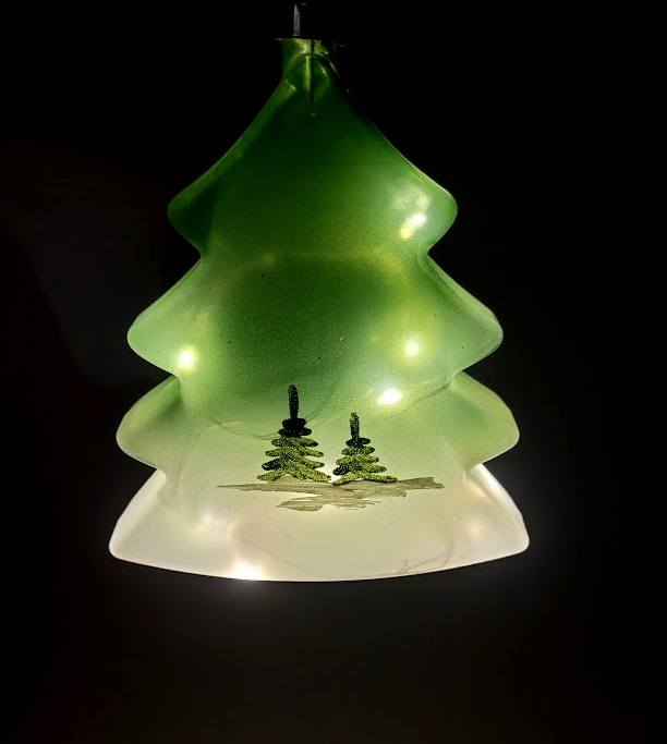 LED strom 16cm / zelená vánoční dekorace