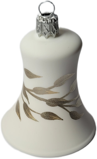 zvonek 5,5cm / 4886 / bílá ozdoba