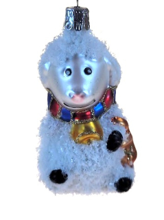Ovečka 8,5cm vánoční figurka