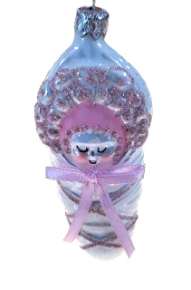 Miminko 10cm / růžová vánoční figurka