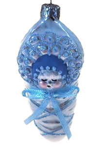 Miminko 10cm / modrá vánoční figurka