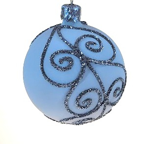 Koule pr. 6cm / 4392 / Bílá pastel vánoční ozdoba