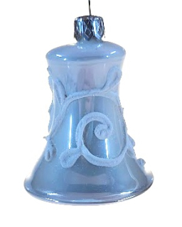 vánoční ozdoba Zvonek 5,5cm / 3471 / bílý porcelán