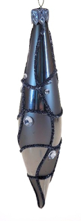 Raketa 14cm / 1750 / Šedá vánoční ozdoba