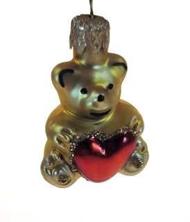 Medvídek 3cm hnědá vánoční figurka