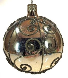 vánoční koule pr. 8cm / 4137 / zlatý lesk