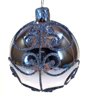 vánoční koule pr. 6cm / 4137 / stříbrná