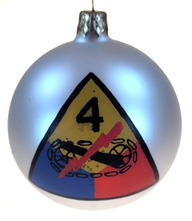 vánoční koule pr. 8cm / 4 obrněná divize US army