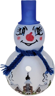 Sněhulák na svíčku 18cm / modrý