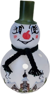 Sněhulák na svíčku 18cm / zelený
