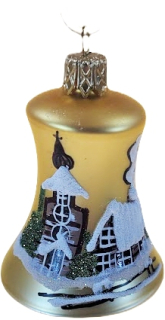 Zvonek 5,5cm / 4315 / zlatá vánoční ozdoba