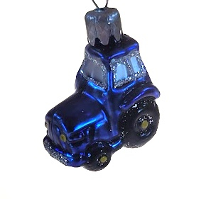 Vánoční figurka traktor 3cm / modrý