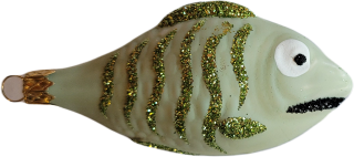 Vánoční ozdoba ryba 8cm / zelená pastel