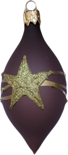 vánoční ozdoba oliva 8cm / 5567 / hnědá pastel