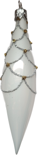 raketa 14cm / 5570 / bílý porcelán