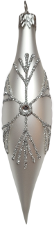 raketa 14cm / 5790 / bílá ozdoba