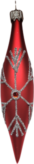 raketa 14cm / 5790 / červená ozdoba