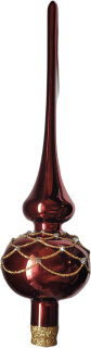 vánoční špice 28cm / 5570 / bordo lesk